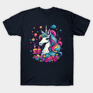 Unicorn Birthday Girl T-Shirt